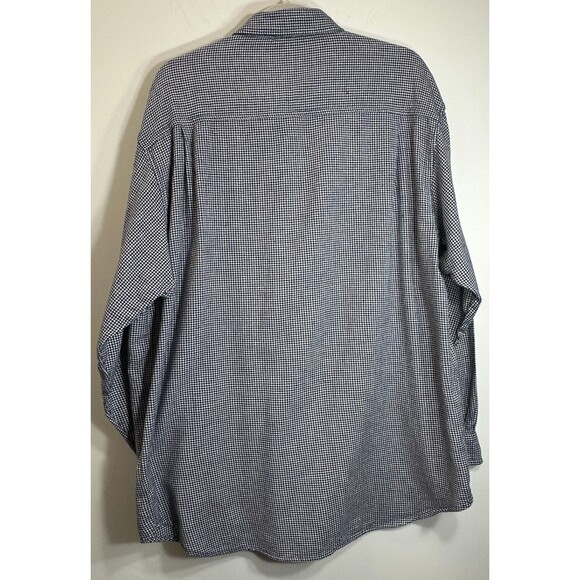 Bugle Boy Original Shirt Men's SZ L Houndstooth Button Up Sleeve & Chest Pockets - Picture 5 of 10